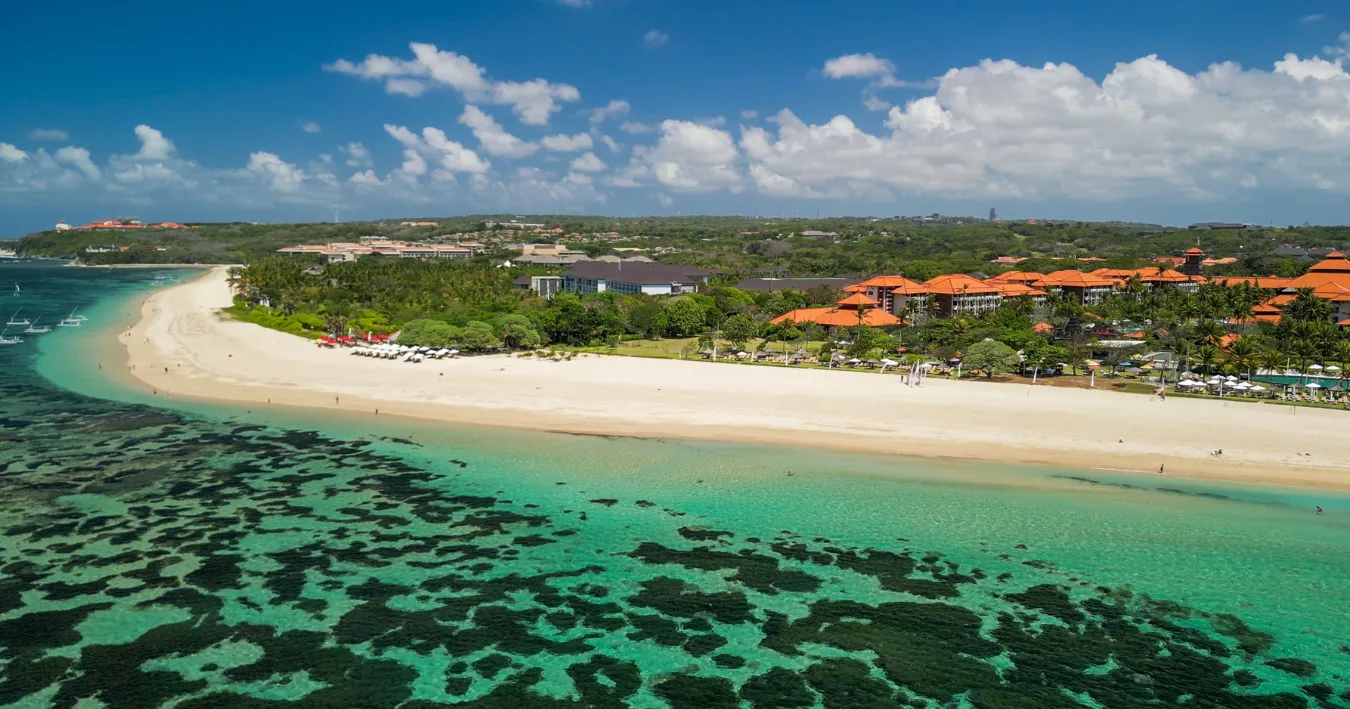 Aerial View of Nusa Dua Beach in Bali