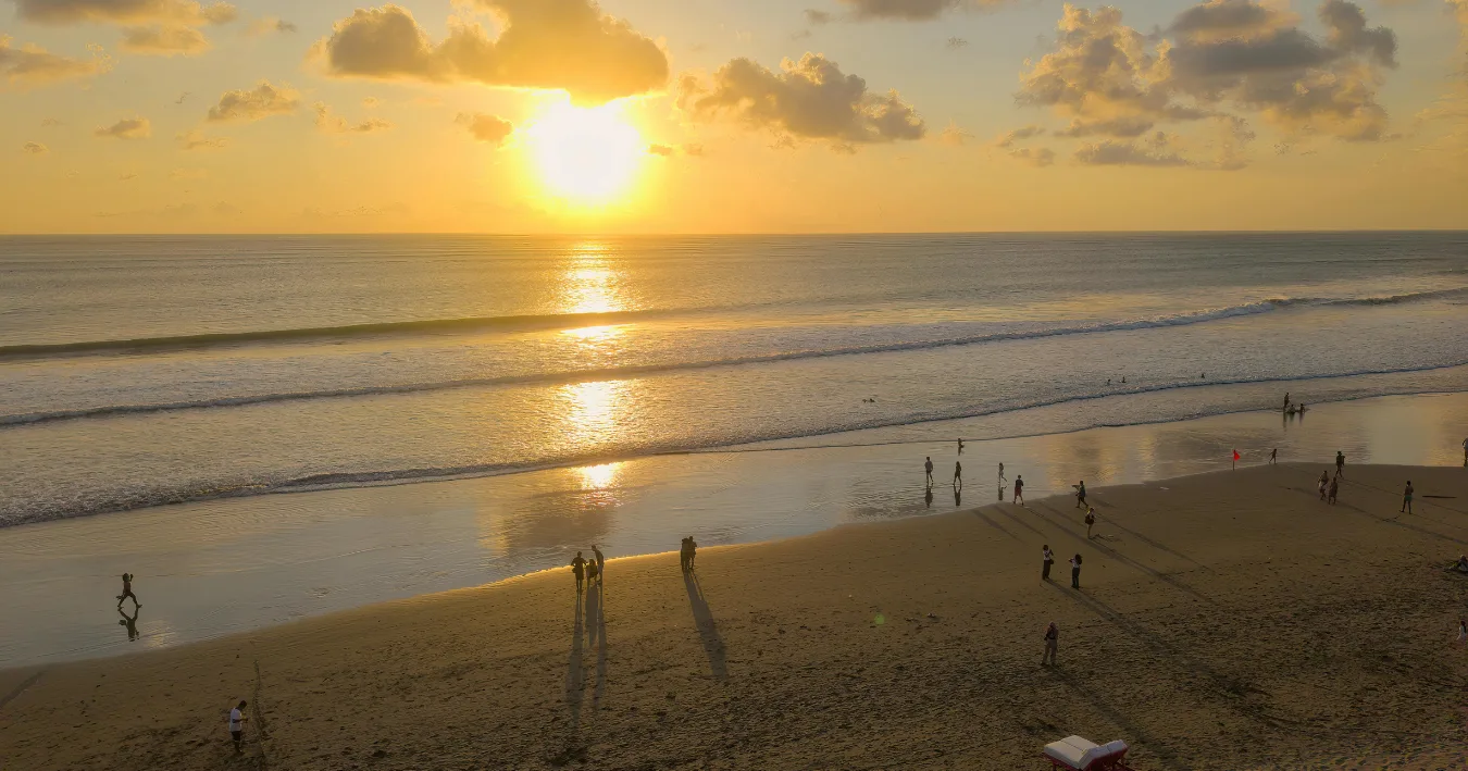 Sunset on Seminyak Beach in Bali