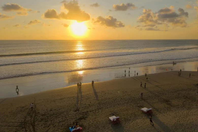 Sunset on Seminyak Beach in Bali