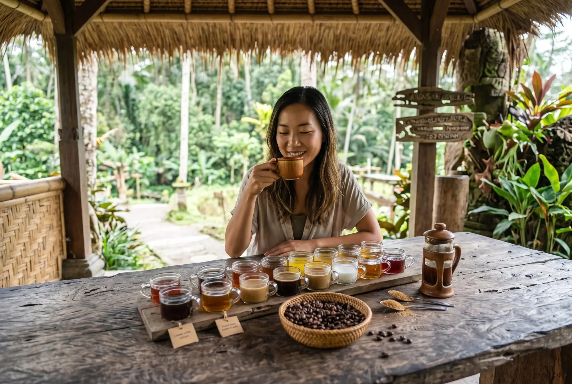 Luwak Coffee tasting at Alas Harum Bali